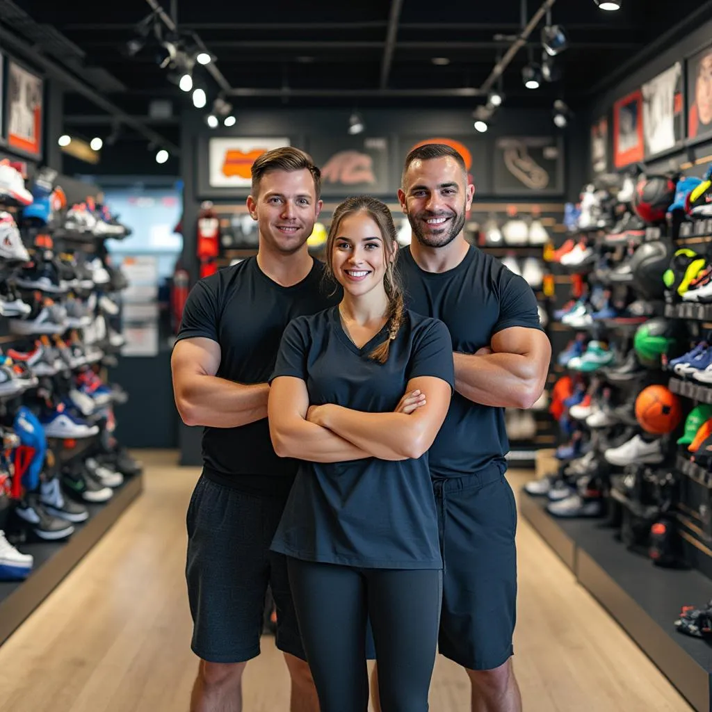 Spalleszx team in sports store